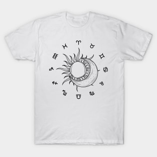 Zodiac Symbols Round T-Shirt